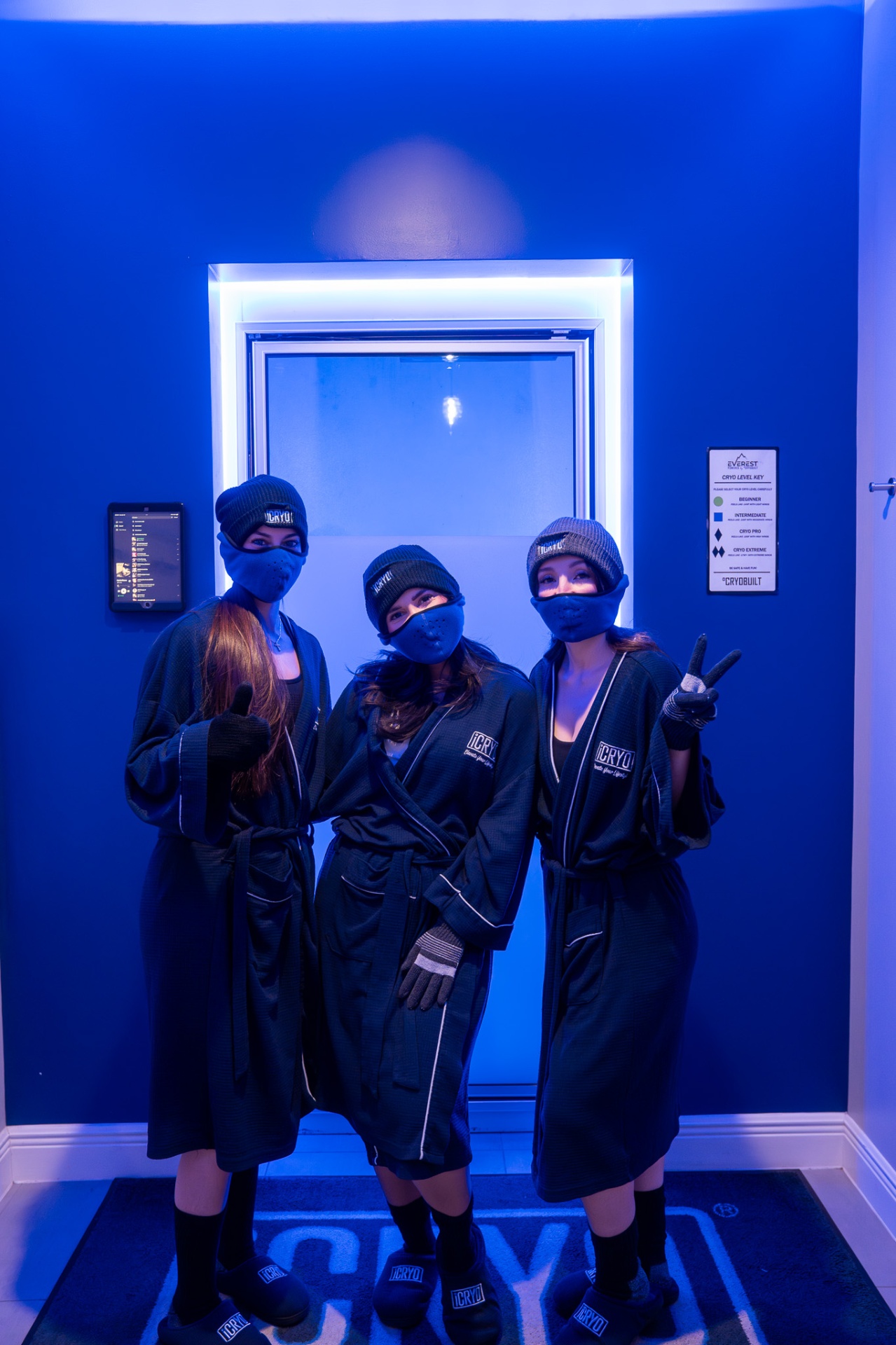 iCRYO SouthPark guests in cryo robes ready for their session