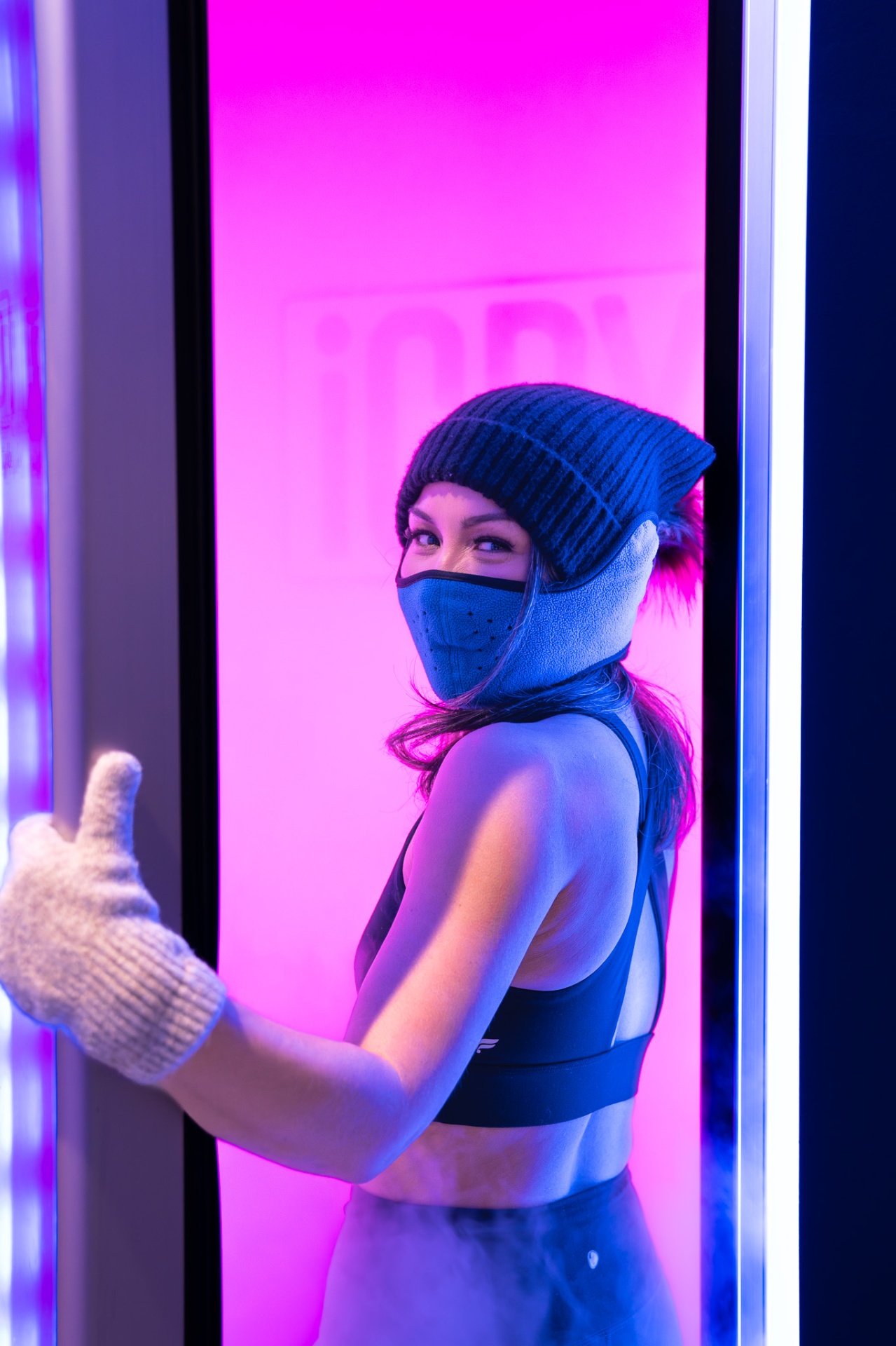 iCRYO SouthPark guest geared up inside the cryo chamber