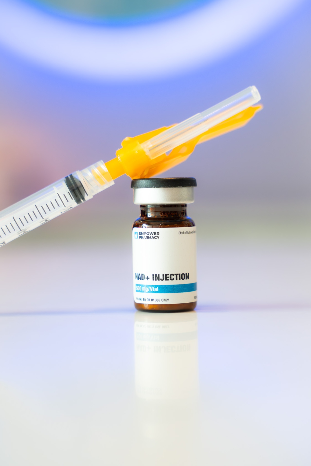 iCRYO SouthPark NAD+ injection vial and syringe