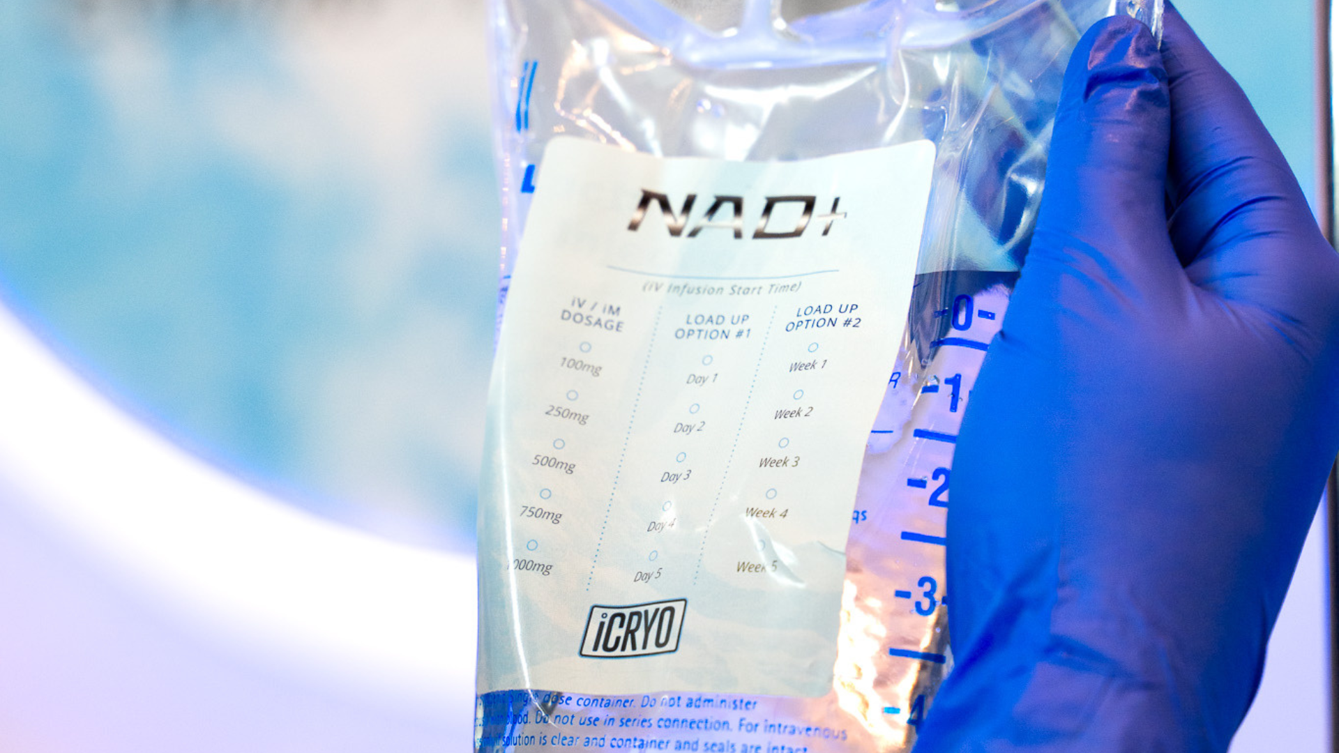 Patient receiving NAD+ IV therapy for cellular regeneration and anti-aging benefits